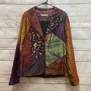 VINTAGE SACRED THREADS PATCHWORK BLAZER